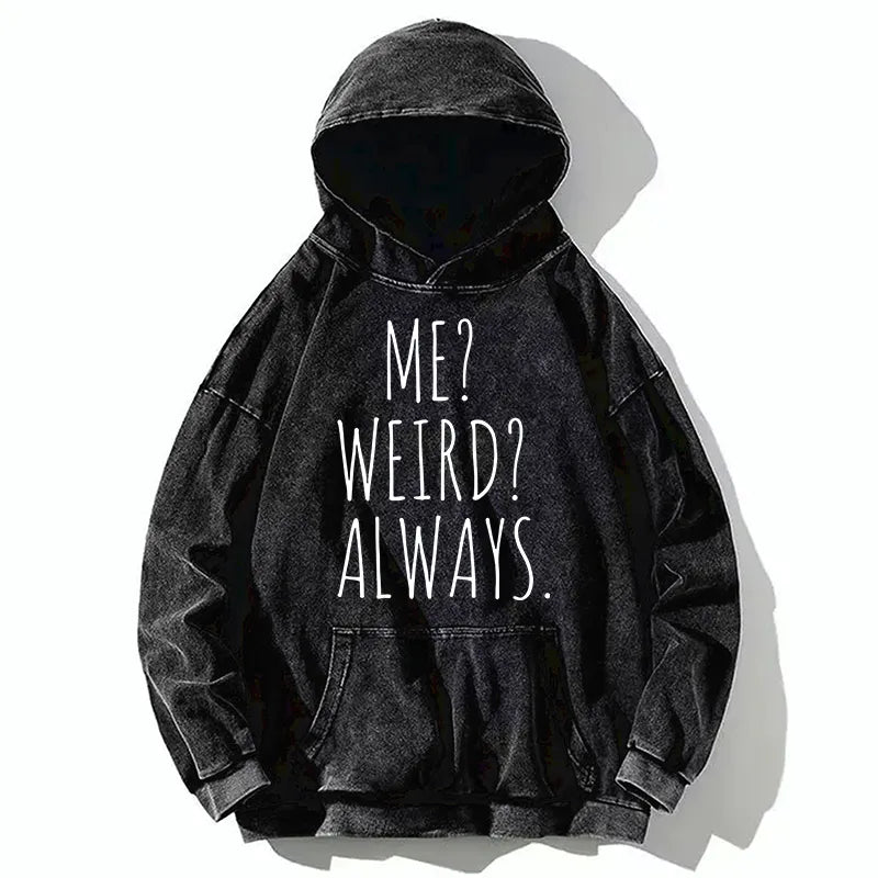 Kyoto-Lion Funny Weird Vibe Washed Hoodie