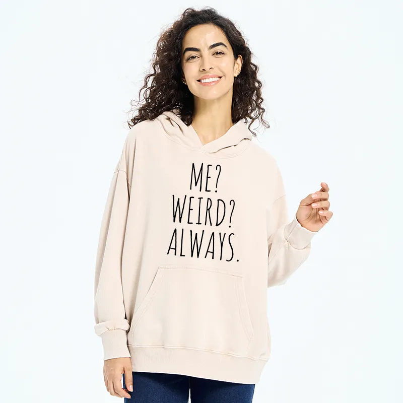 Kyoto-Lion Funny Weird Vibe Washed Hoodie