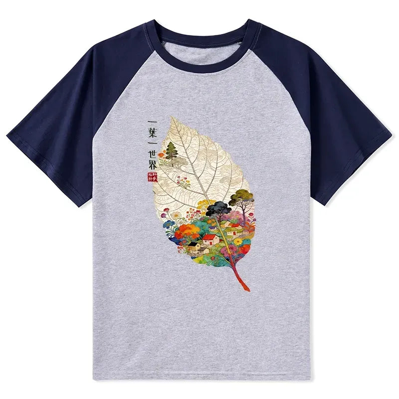 Kyoto Lion raglan t-shirt for daily wear