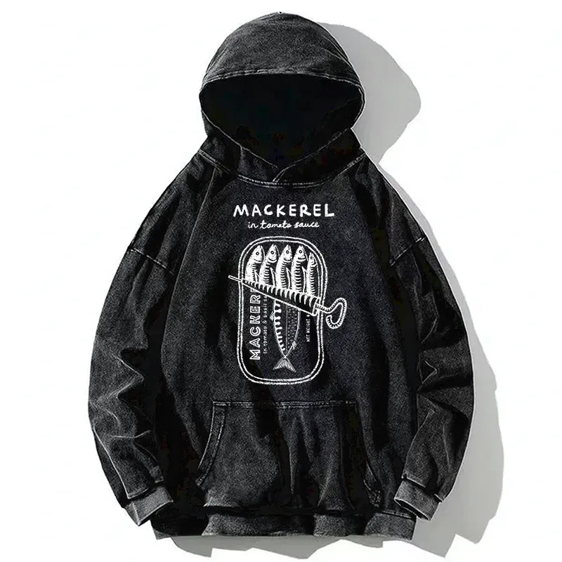 Kyoto-Lion Mackerel In Tomato Sauce Washed Hoodie
