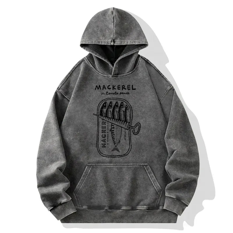 Kyoto-Lion Mackerel In Tomato Sauce Washed Hoodie