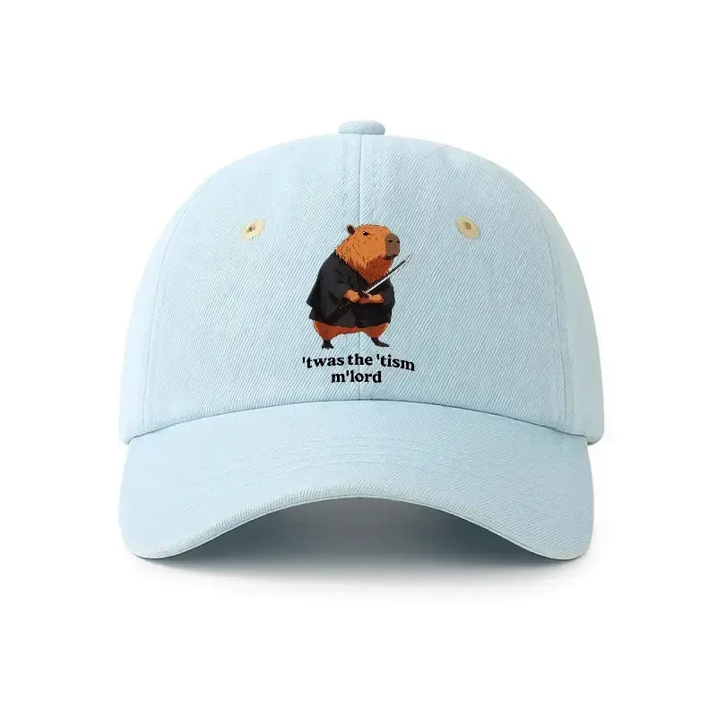 Capybara denim cap streetwear