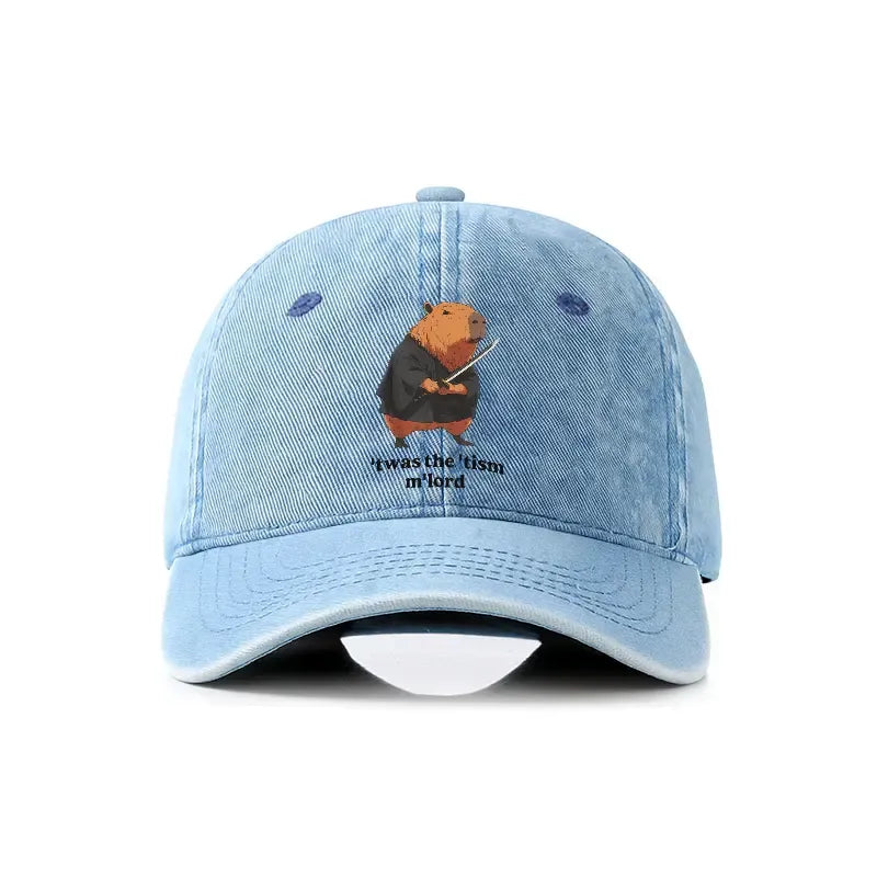 Capybara denim cap streetwear