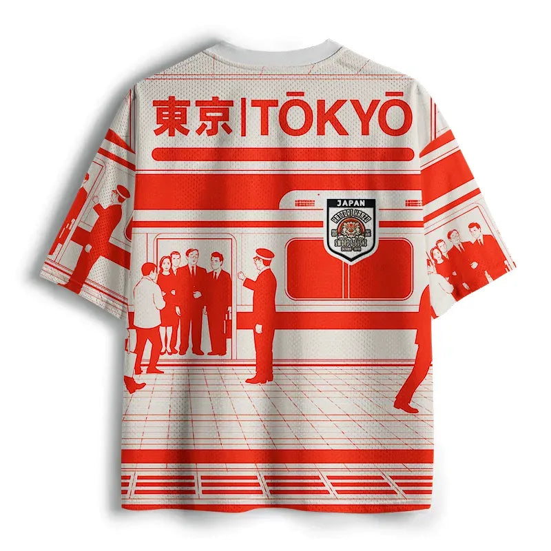 Vintage Japanese Mesh Jersey for Vacation
