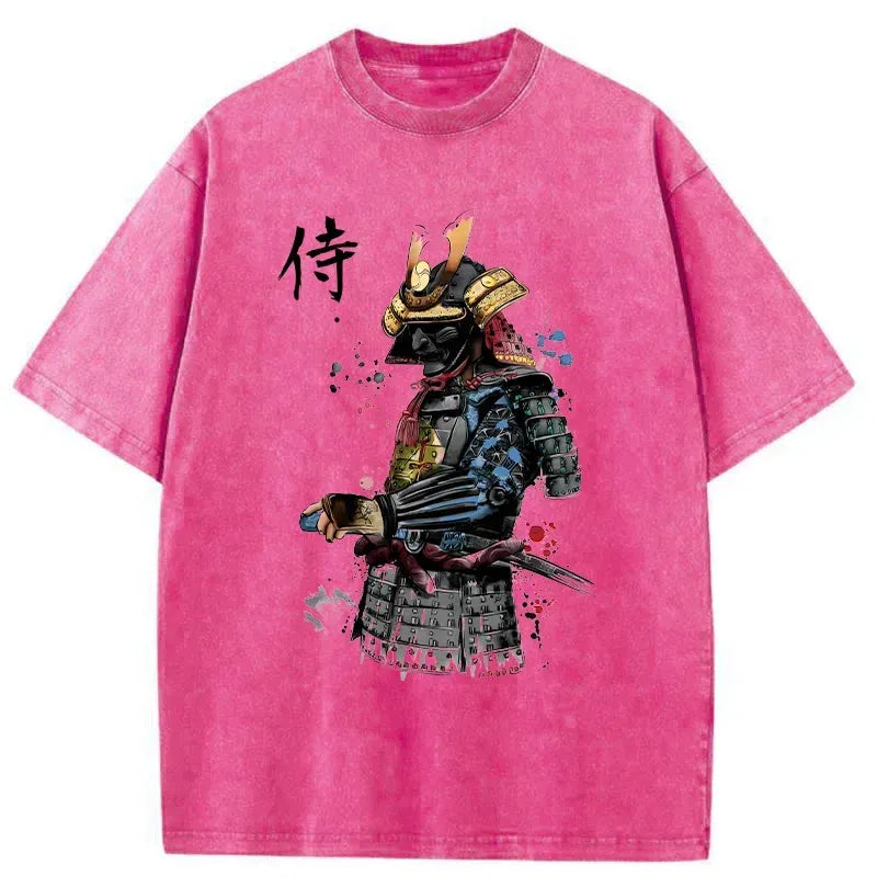 Retro Ukiyo-e Samurai T-Shirt for Gift