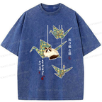 Japanese Ukiyoe Funny Cat T-Shirt