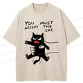 Kyoto-Lion Accept This Cat Washed T-Shirt