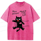Japanese Cat Washed T-Shirt Best Seller