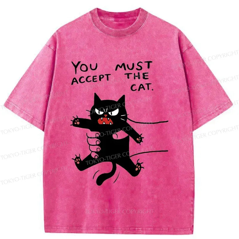 Japanese Cat Washed T-Shirt Best Seller