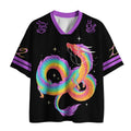 Unisex mesh jersey with dragon print