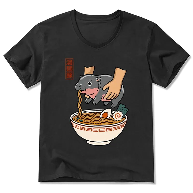 Japanese Kyoto Lion V-Neck T-Shirt