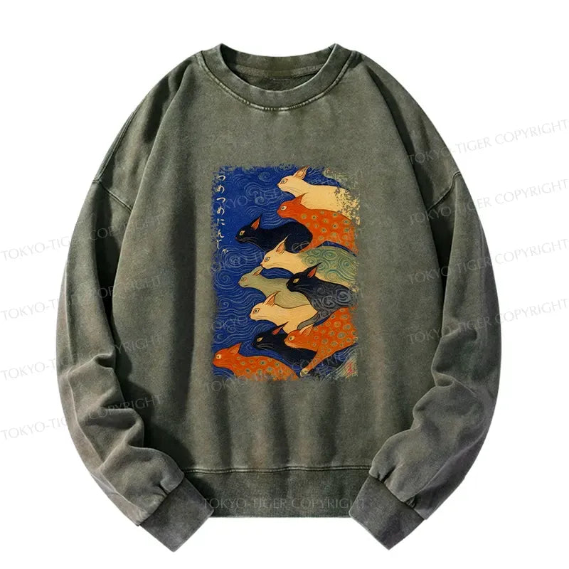 Japanese Washed Sweatshirt for Daily Wear