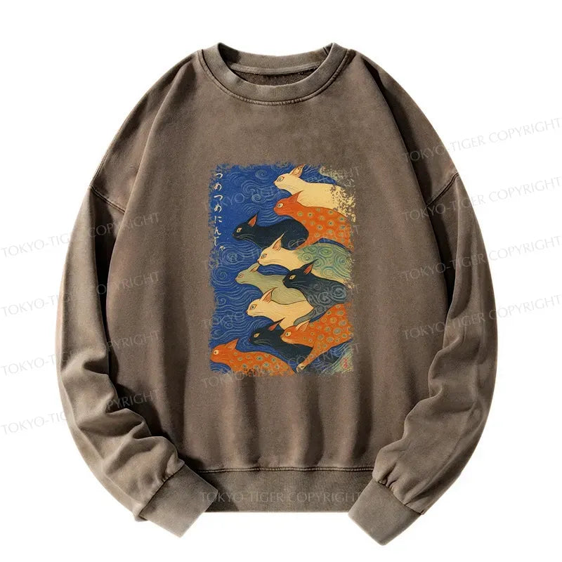 Japanese Washed Sweatshirt for Daily Wear