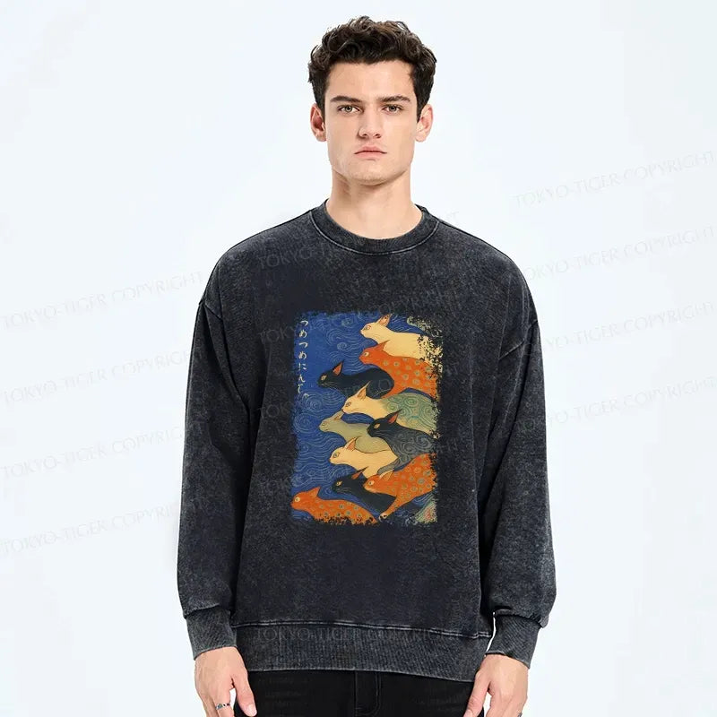 Japanese Washed Sweatshirt for Daily Wear