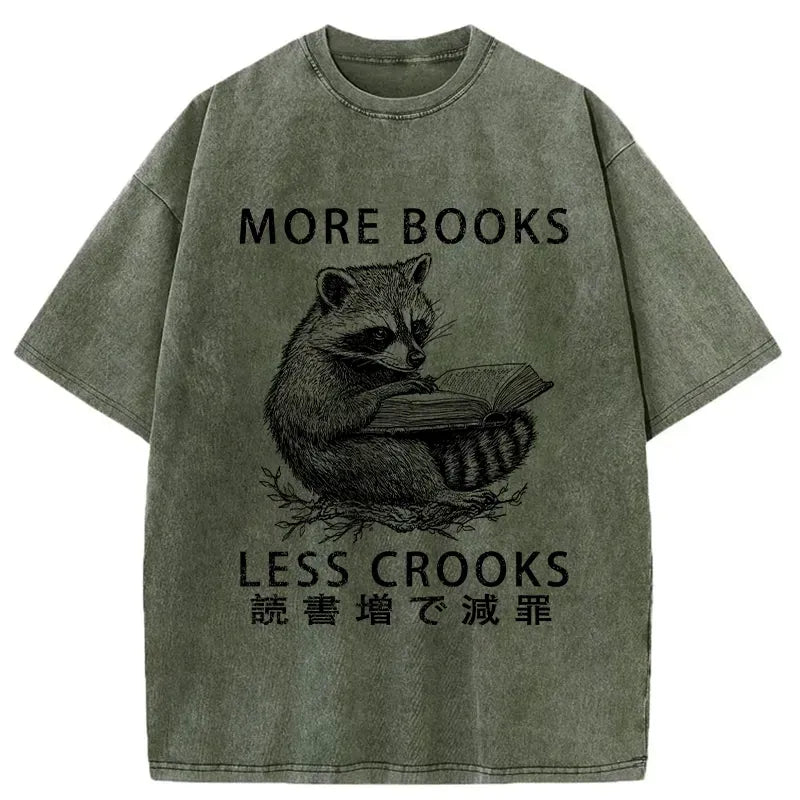 more books less crooks funny t-shirt gift idea