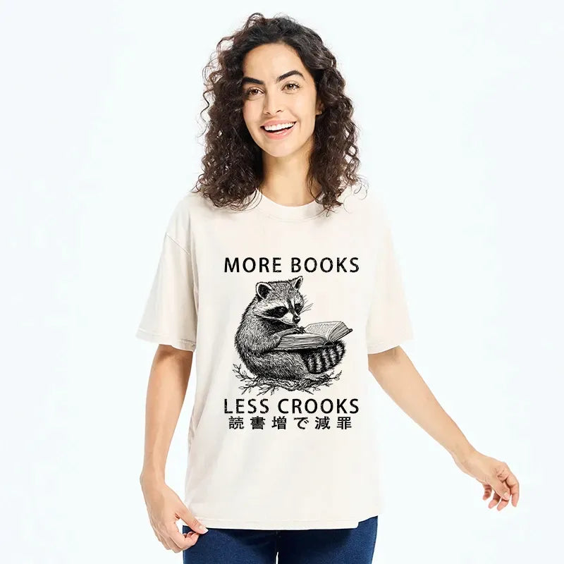 more books less crooks funny t-shirt gift idea