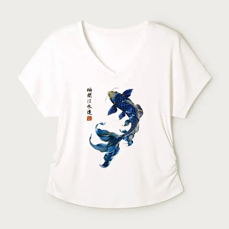 Koi Fish Art T-Shirt for Women