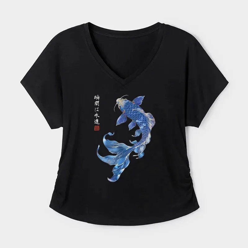 Japanese Koi Tee for Summer Vacation