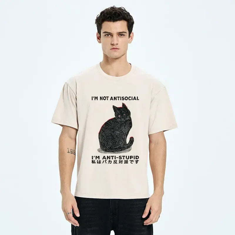 Kyoto-Lion Washed Tee for Streetwear