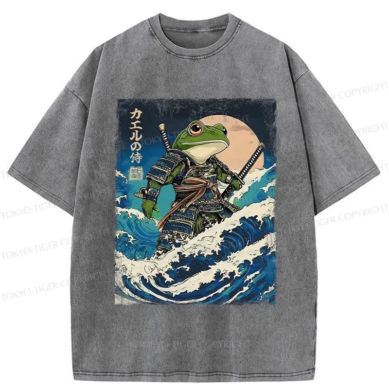 Japanese frog samurai t-shirt for men