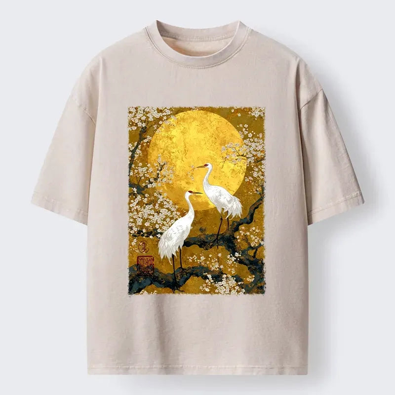 Traditional Japanese Crane Art T-Shirt