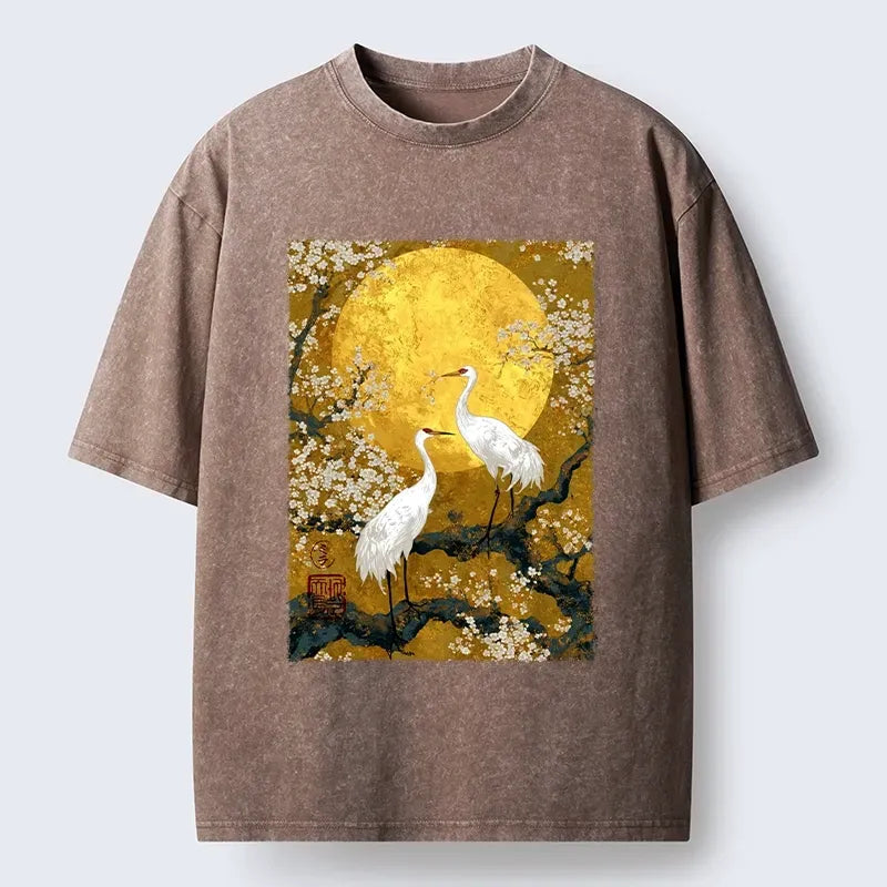 Traditional Japanese Crane Art T-Shirt