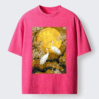 Kyoto-Lion Traditional Japanese Crane Art Washed T-Shirt