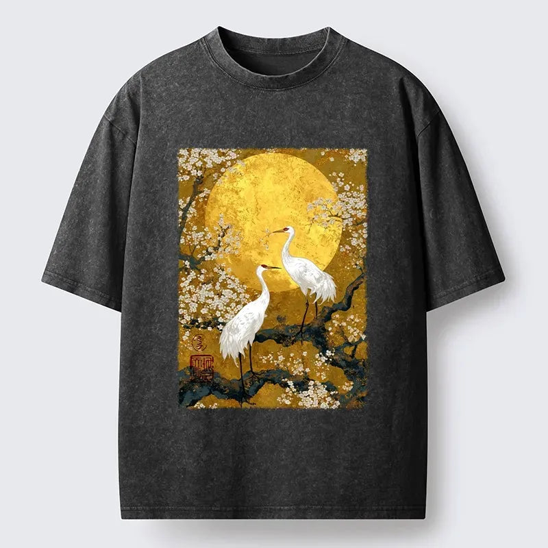 Traditional Japanese Crane Art T-Shirt
