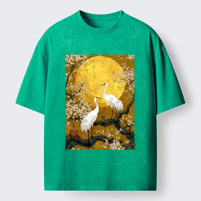 Traditional Japanese Crane Art T-Shirt