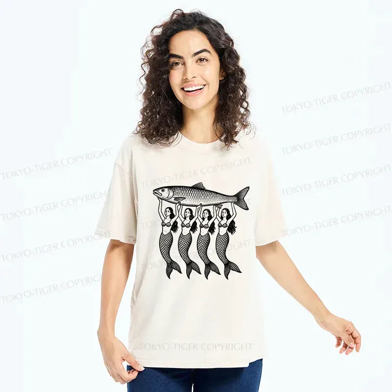 Vintage Mermaid T-Shirt for Summer