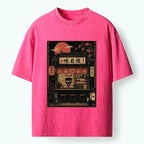 Retro Street Art Washed T-Shirt for Streetwear