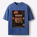 Retro Street Art Washed T-Shirt for Streetwear