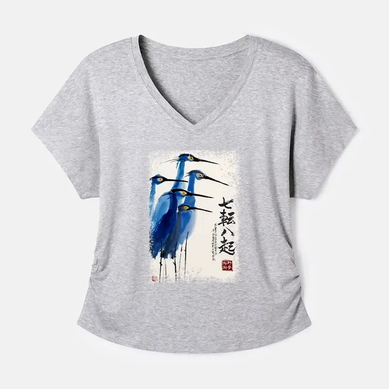 Kyoto-Lion Wings That Never Yield Modal Dolman Sleeve T-Shirt