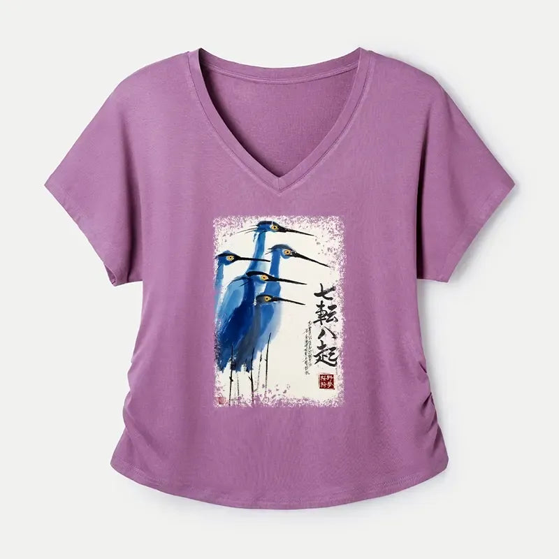 modal women's t-shirt with dolman sleeves