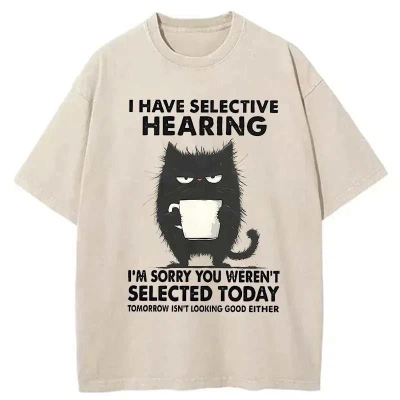 Kyoto-Lion Selective Hearing Washed T-Shirt