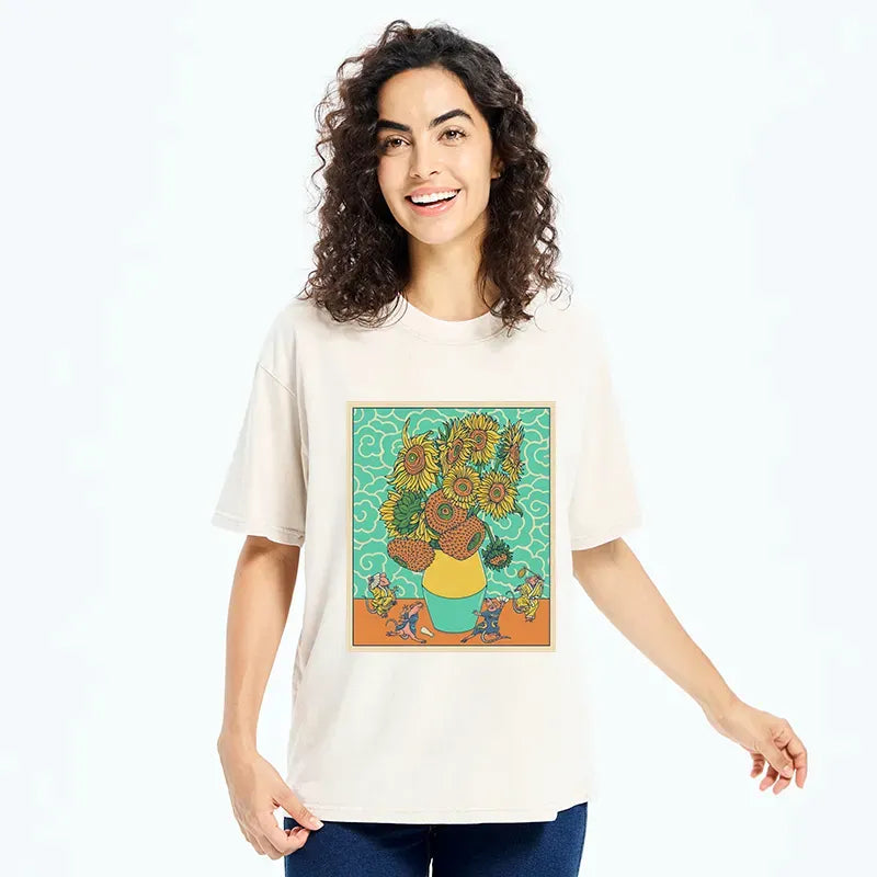 Unisex washed cotton t-shirt best seller