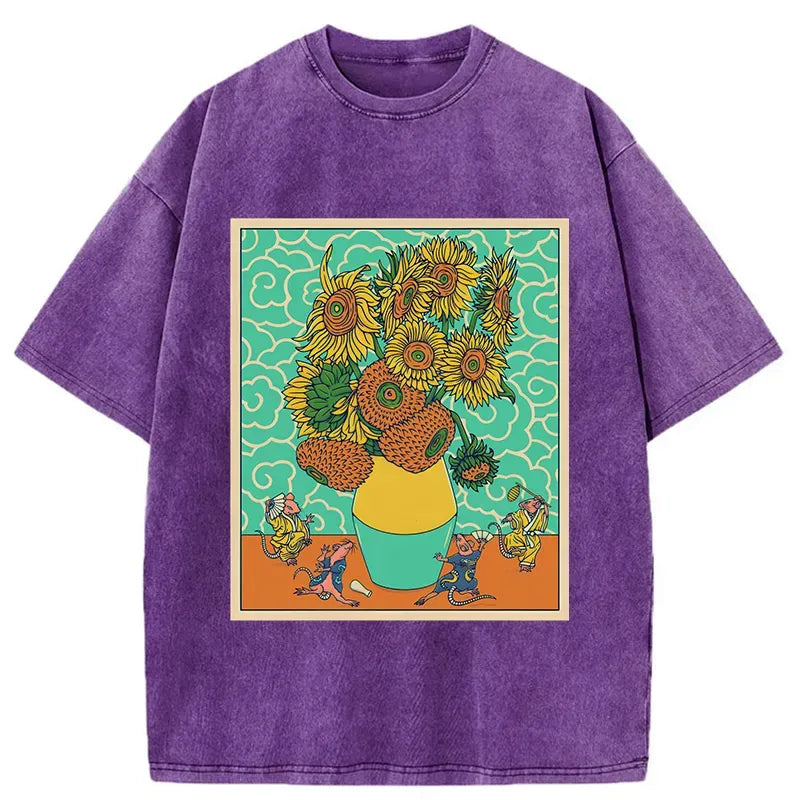 Unisex washed cotton t-shirt best seller