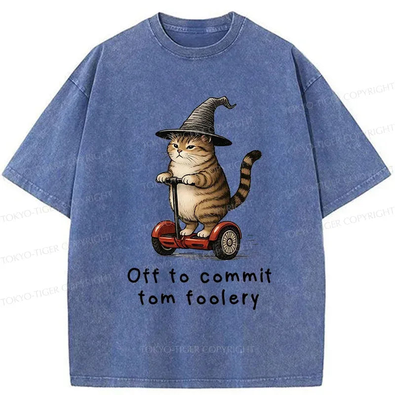 Washed Orange Cat Unisex Tee