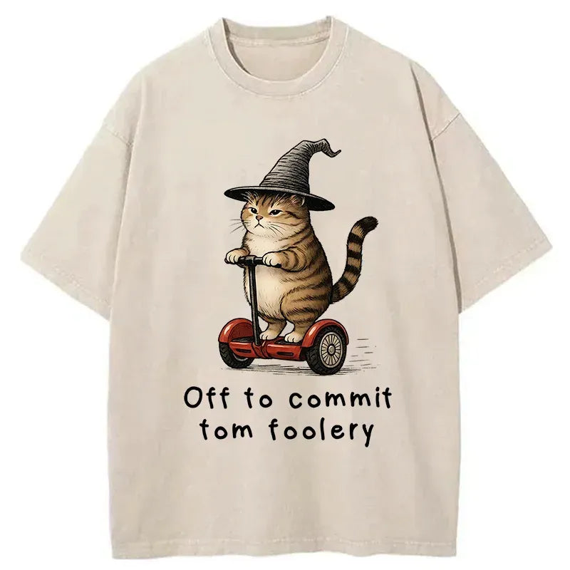 Washed Orange Cat Unisex Tee