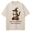Washed Orange Cat Unisex Tee