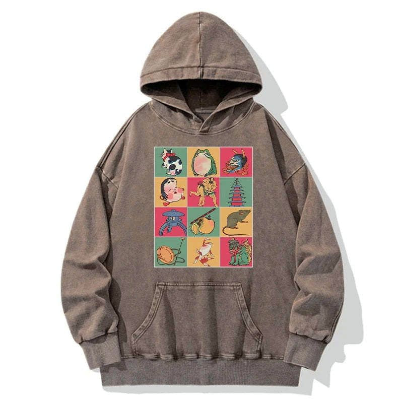 unisex japanese culture hoodie for streetwear