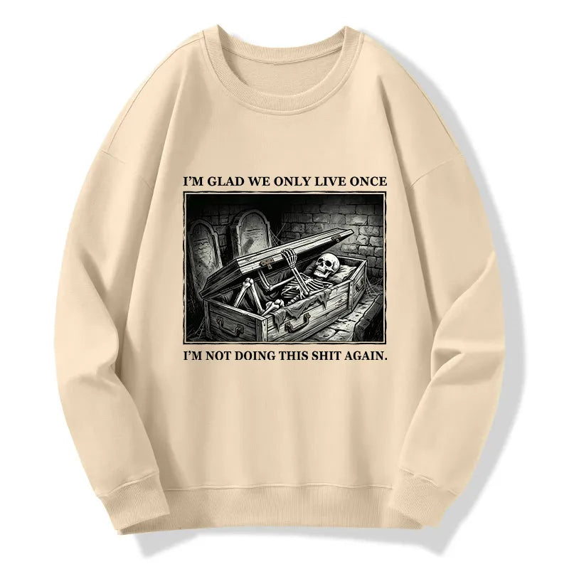 Kyoto-Lion Funny Coffin Skull Meme Classic Sweatshirt