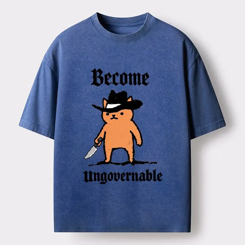Kyoto-Lion Washed Tee for Daily Wear