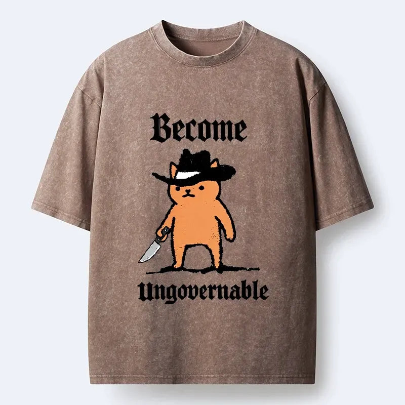 Kyoto-Lion Washed Tee for Daily Wear