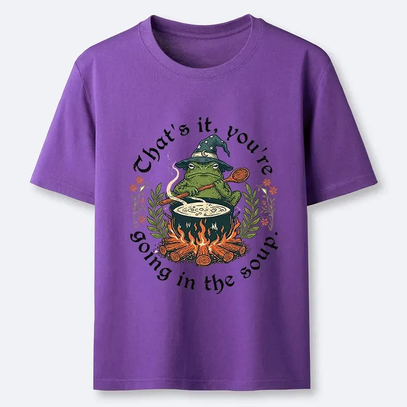 wizard frog soup joke tee for men