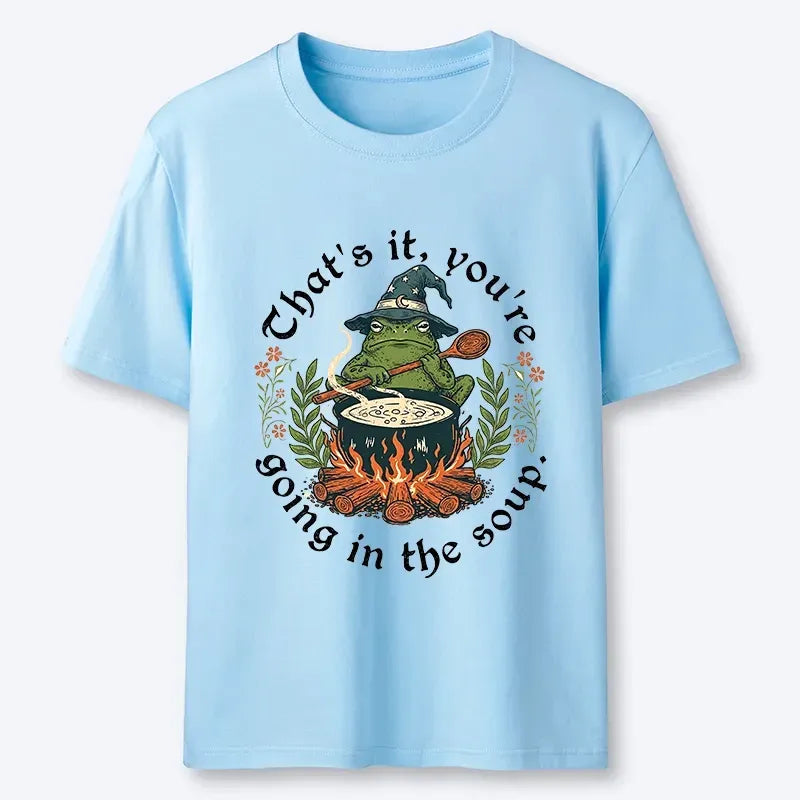 wizard frog soup joke tee for men