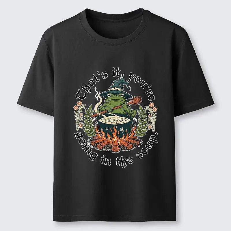 wizard frog soup joke tee for men