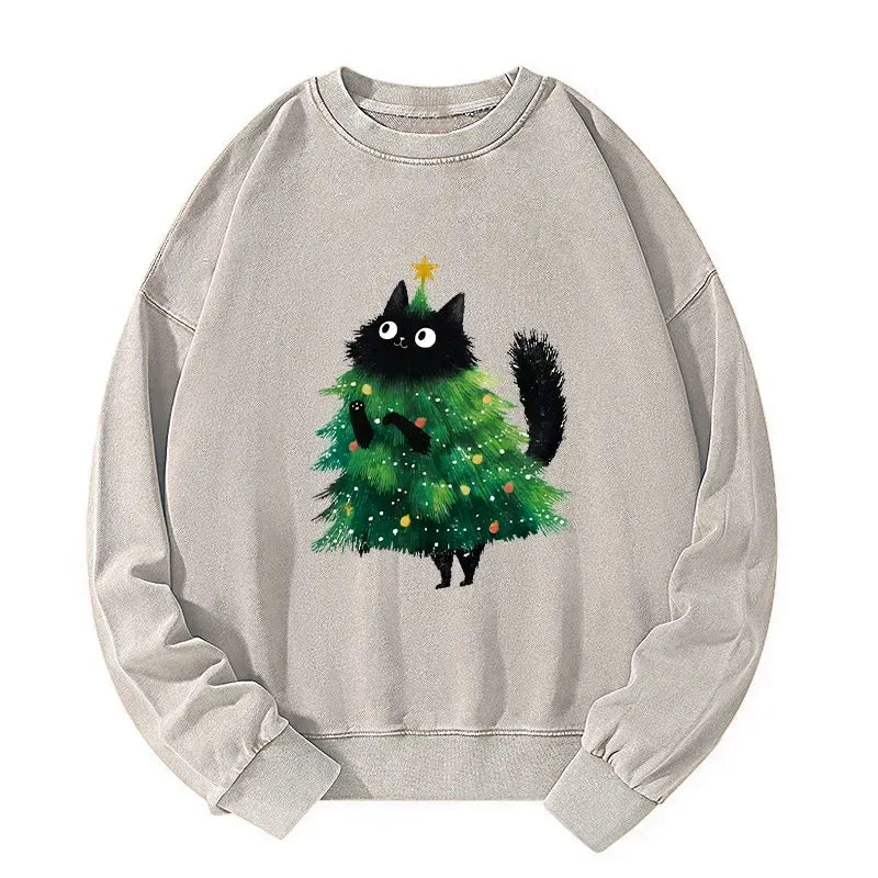 Kyoto-Lion Washed Sweatshirt for Daily Wear