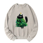 Kyoto-Lion Washed Sweatshirt for Daily Wear