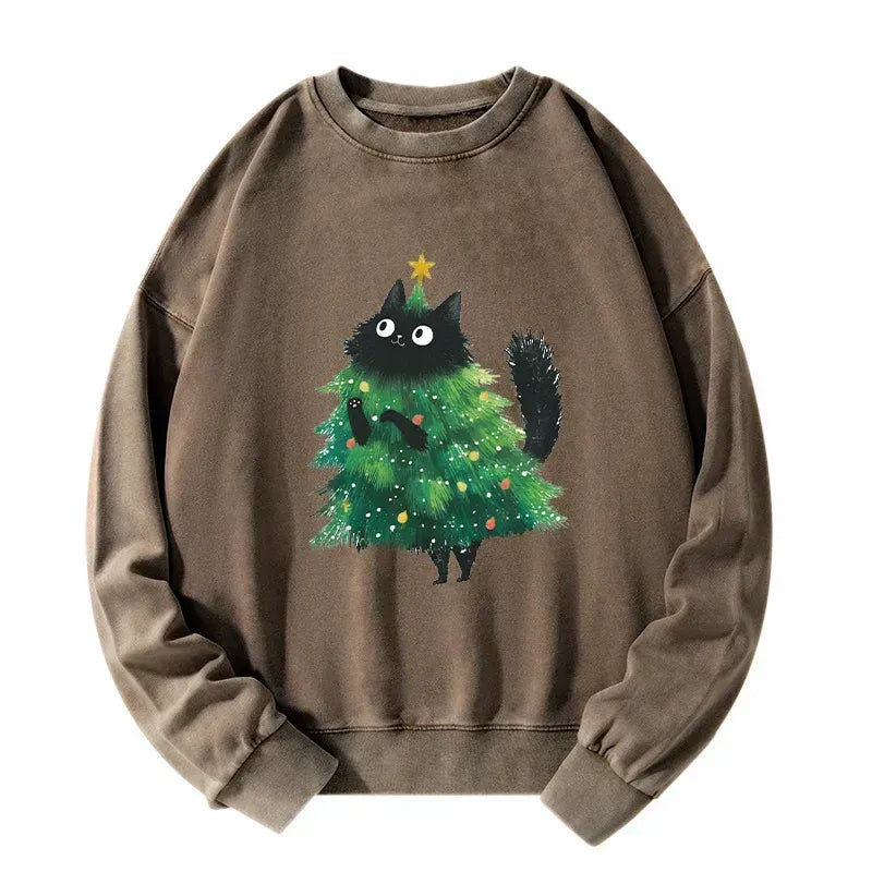 Kyoto-Lion Washed Sweatshirt for Daily Wear